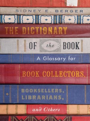 cover image of The Dictionary of the Book
